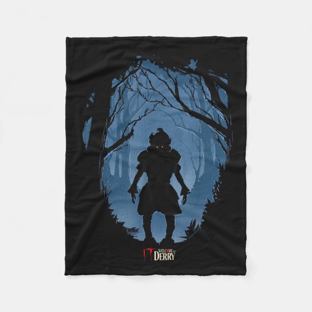Welcome To Derry Pennywise Silhouette In The Deep  Fleece Blanket (Front)