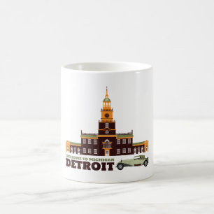 Welcome to Detroit. Michigan - Colour Logo Magic Mug