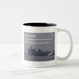 Welcome to Detroit Two-Tone Coffee Mug
