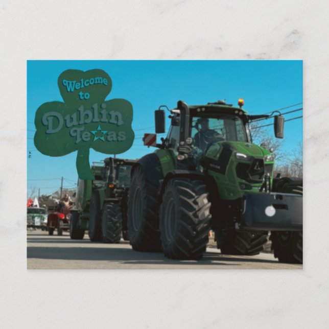 Welcome to Dublin (Texas) Postcard (Front)