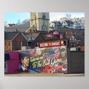 Welcome to Dubuque, Iowa Keepsake Souvenir Poster