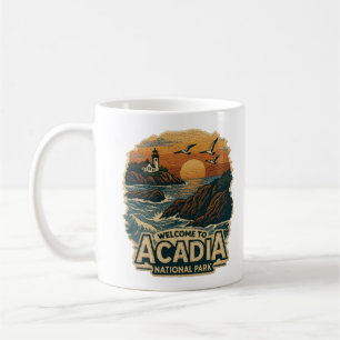 Welcome to Embroidery Acadia National USA Park Coffee Mug