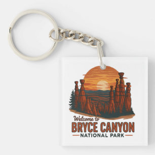 Welcome to Embroidery Bryce Canyon National USA  Keychain