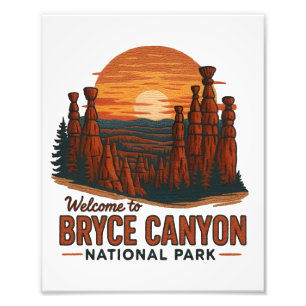 Welcome to Embroidery Bryce Canyon National USA Photo Print