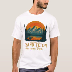 Welcome to Embroidery Grand Teton National USA T-Shirt