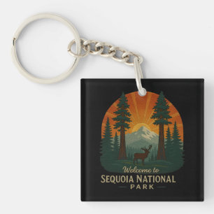 Welcome to Embroidery Sequoia National USA Park Keychain