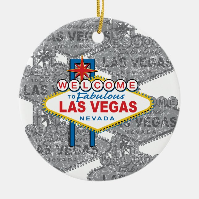 Welcome to Fabulous Las Vegas Ceramic Ornament (Front)