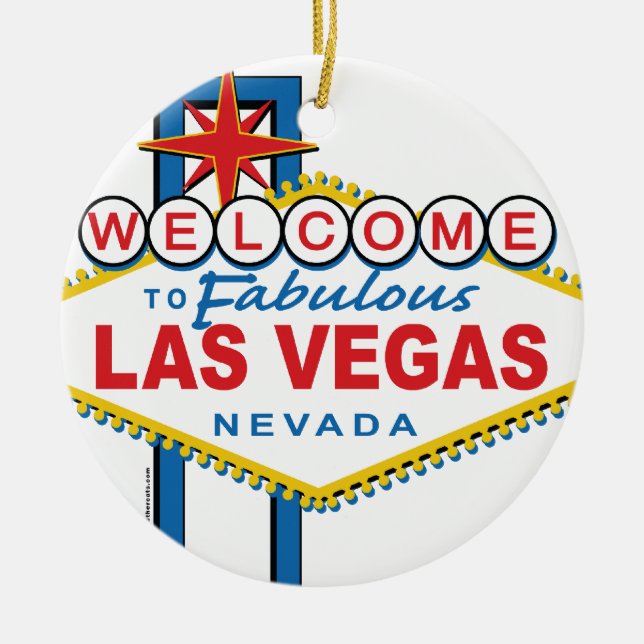 Welcome to Fabulous Las Vegas Ceramic Ornament (Front)