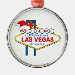 Welcome to Fabulous Las Vegas Christmas Metal Ornament