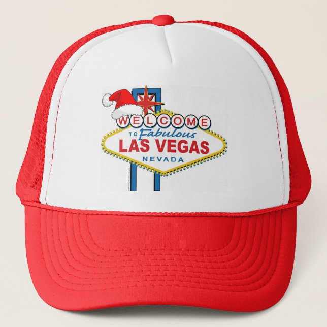 Welcome to Fabulous Las Vegas Christmas Trucker Hat (Front)