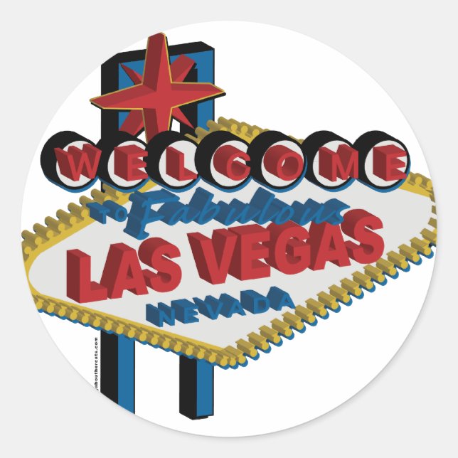 Welcome to Fabulous Las Vegas Classic Round Sticker (Front)
