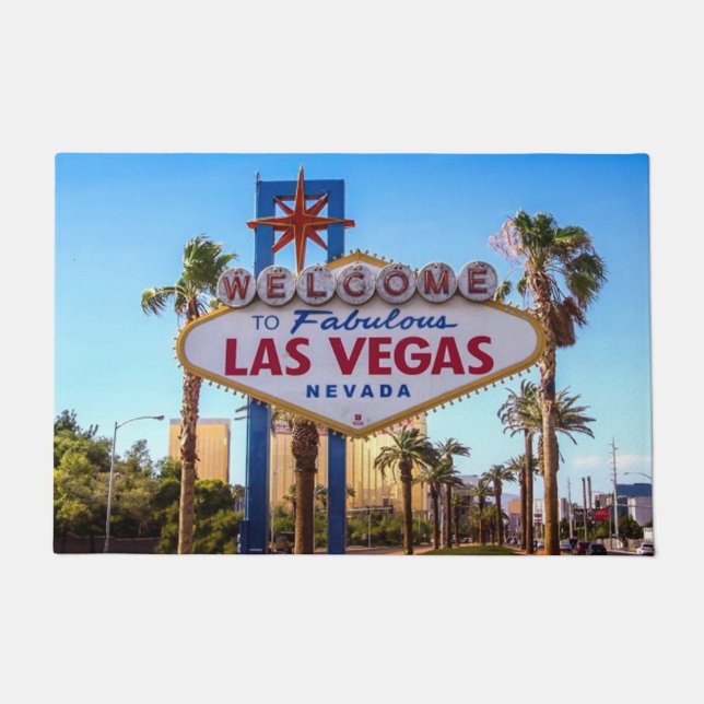 Welcome To Fabulous Las Vegas Door Mat  (Front)