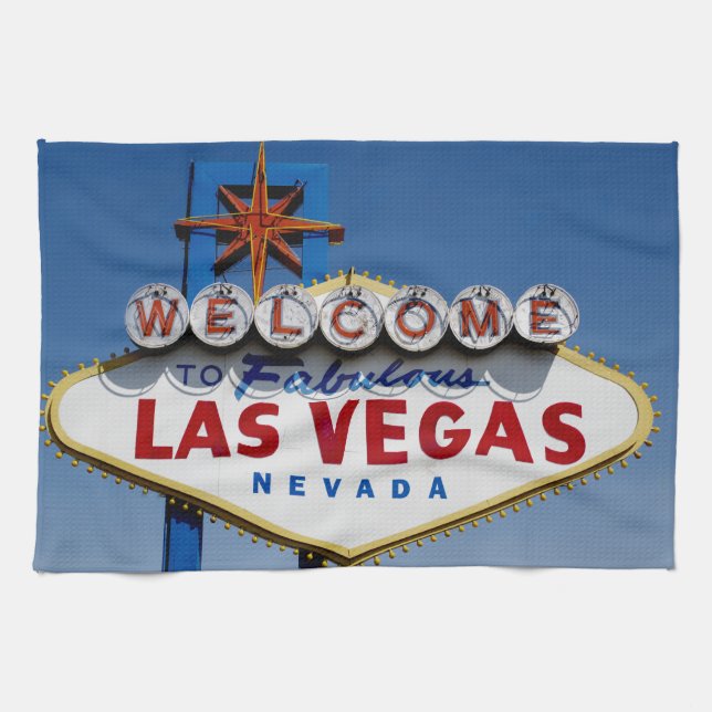 Welcome To Fabulous Las Vegas Historic Sign Kitchen Towel (Horizontal)