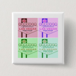 Welcome to Fabulous Las Vegas Honeymoon 2 Inch Square Button