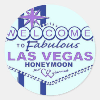 Welcome to Fabulous Las Vegas Honeymoon Classic Round Sticker