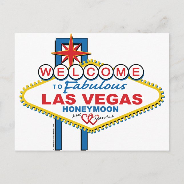 Welcome to Fabulous Las Vegas Honeymoon Postcard (Front)