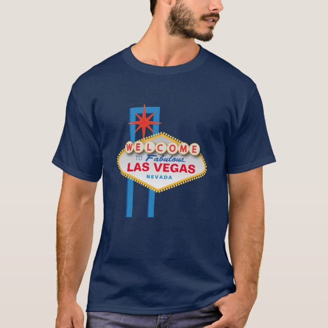 "Welcome to fabulous Las Vegas Nevada" iconic sign T-Shirt (Front)