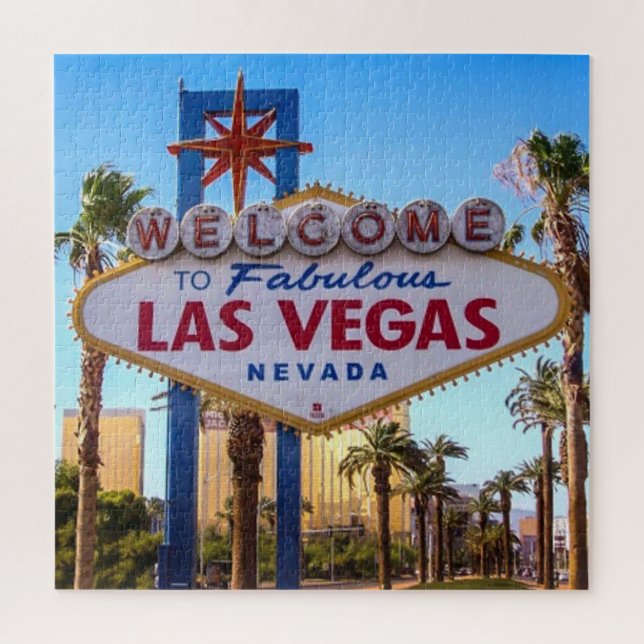 Welcome To Fabulous Las Vegas Sign Puzzle (Vertical)