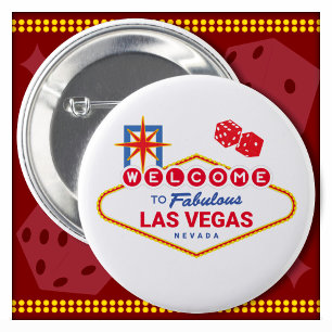 Welcome To Fabulous Las Vegas Trip Las Vegas Sign 2 Inch Round Button