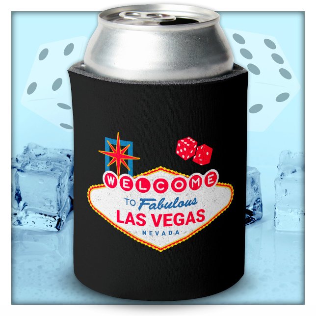 Welcome To Fabulous Las Vegas Trip Las Vegas Sign Can Cooler (Creator Uploaded)