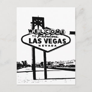Welcome to Fabulous Las Vegas  Vector Graphic Postcard