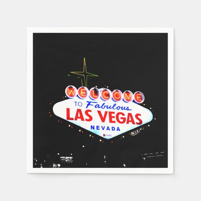 Welcome to Fabuous Las Vegas Nevada Sin City Napkin (Front)