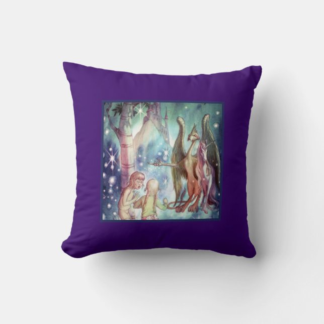 Welcome to Fairyland Throw Pillow (Front)