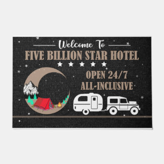 Welcome To Five Billion Star Hotel Doormat