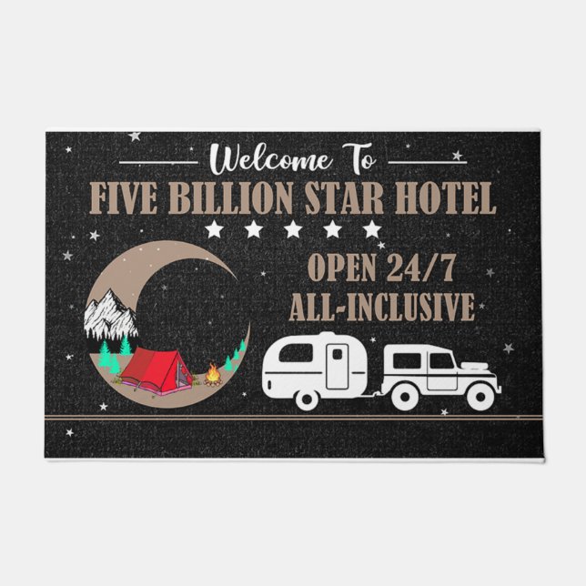 Welcome To Five Billion Star Hotel Doormat (Front)