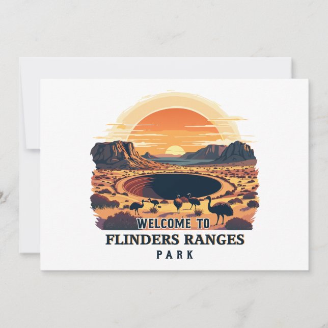 Welcome to Flinders Ranges National Australian  Invitation (Front)