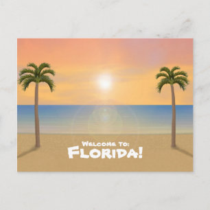Welcome to Florida: Beach Scene Postcard