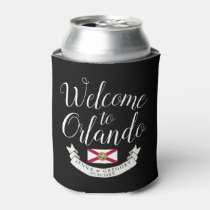 Welcome to Florida Destination Wedding Can Cooler