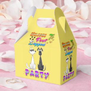 Welcome To Four Legged Party Favor Box