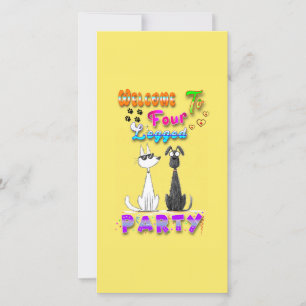 Welcome To Four Legged Party Holiday Card