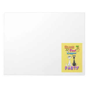 Welcome To Four Legged Party Notepad