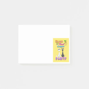 Welcome To Four Legged Party Post-it Notes