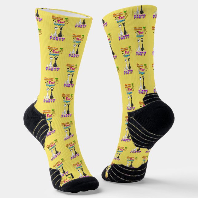 Welcome To Four Legged Party Socks (Angled)