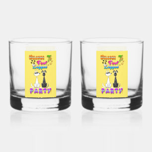 Welcome To Four Legged Party Whiskey Glass