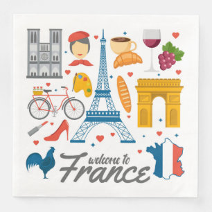 Welcome to France Napkin