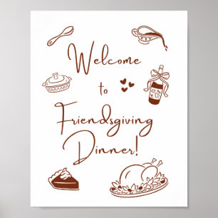 Welcome to Friendsgiving Dinner Poster Print
