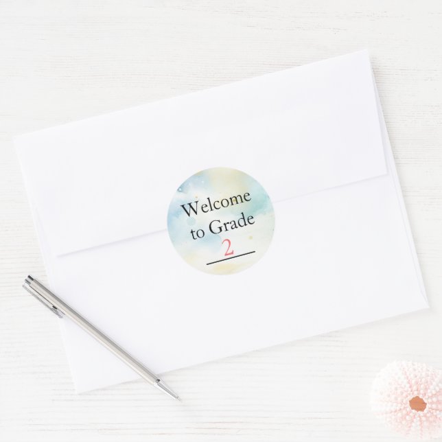 Welcome to Grade Personalized Student Stickers  (Envelope)