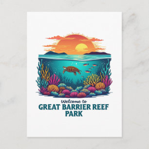 Welcome to Great Barrier Reef National Australian Holiday Postcard