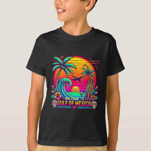 Welcome To Gulf Of Mexico Retro Beach Surf 1 T-Shirt