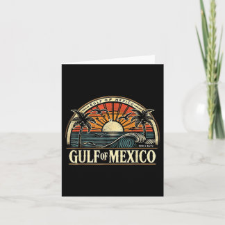 Welcome To Gulf Of Mexico Retro Beach Surf  Card