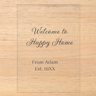 Welcome to home real estate house inauguration est acrylic invitations