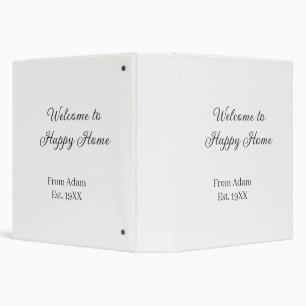 Welcome to home real estate house inauguration est binder