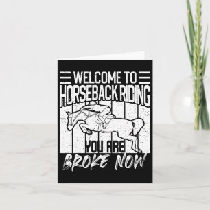 Welcome To Horseback Riding Horse Racing Rider Equ Card