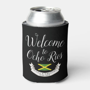 Welcome to Jamaica   Destination Wedding Custom Can Cooler