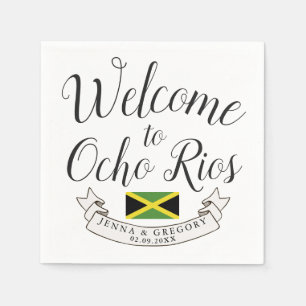 Welcome to Jamaica Destination Wedding Custom Napkin