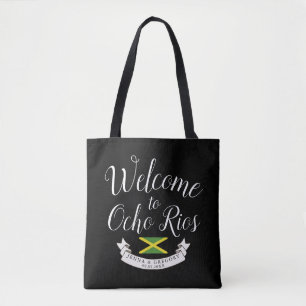 Welcome to Jamaica   Destination Wedding Custom Tote Bag